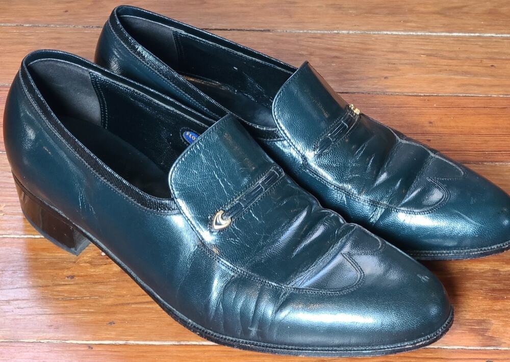 Florsheim Designer Collection Mens Loafer Dress Shoes Green Wingtip Slip On 8.5D
